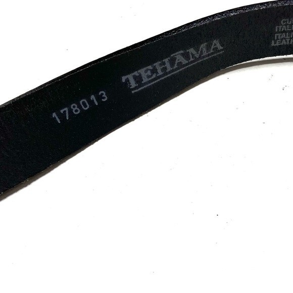 Tehama Rhinestone Embellished BuckleBlack  Italian Leather Belt Large main image 6